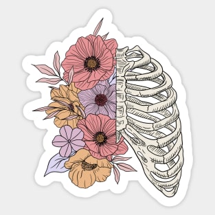 Blossom Heart Rib Cage Sticker